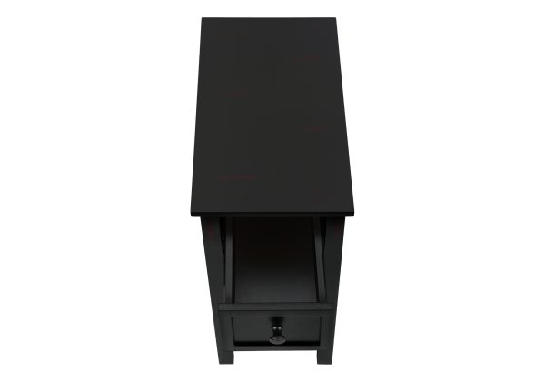 ACCENT TABLE - 24"H / BLACK VENEER END TABLE