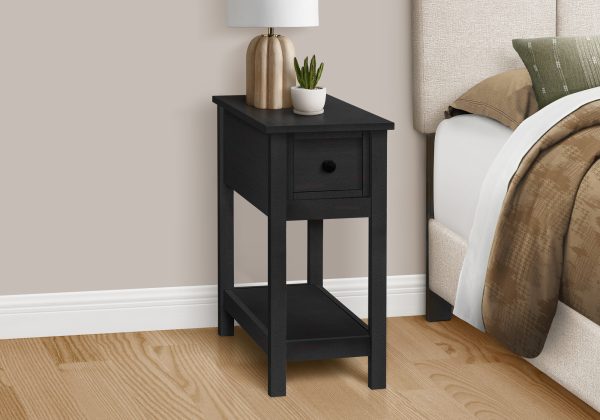 ACCENT TABLE - 24"H / BLACK VENEER END TABLE