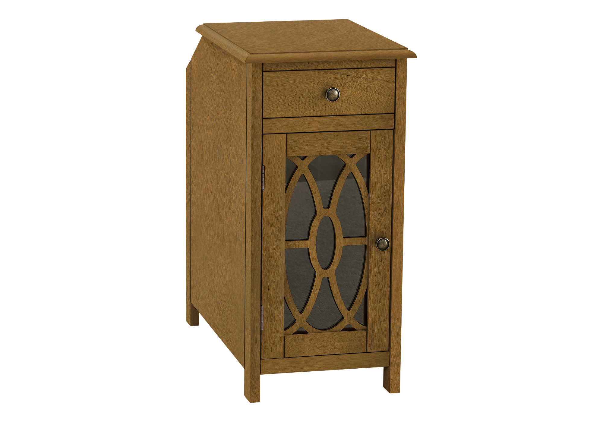 ACCENT TABLE - 24"H / DARK TAUPE VENEER END TABLE