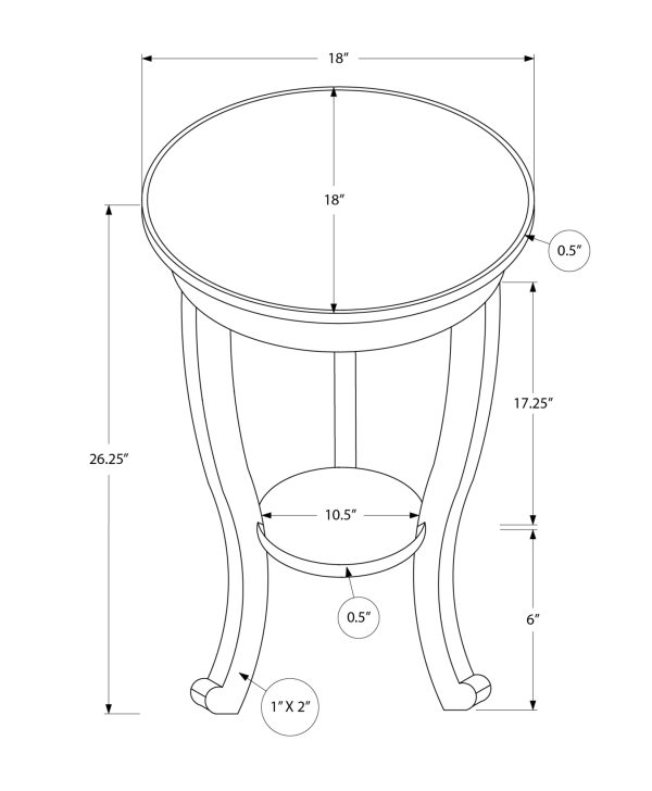 ACCENT TABLE - 24"H / DARK WALNUT VENEER END TABLE
