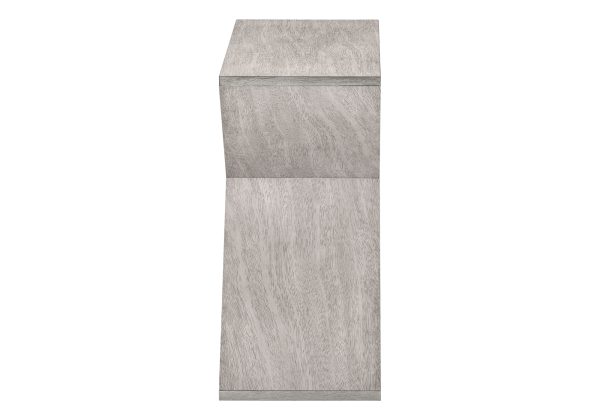 ACCENT TABLE - 24"H / WASHED GREY VENEER END TABLE