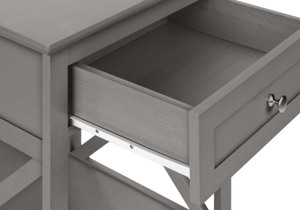 ACCENT TABLE - 25"H / ANTIQUE GREY VENEER END TABLE