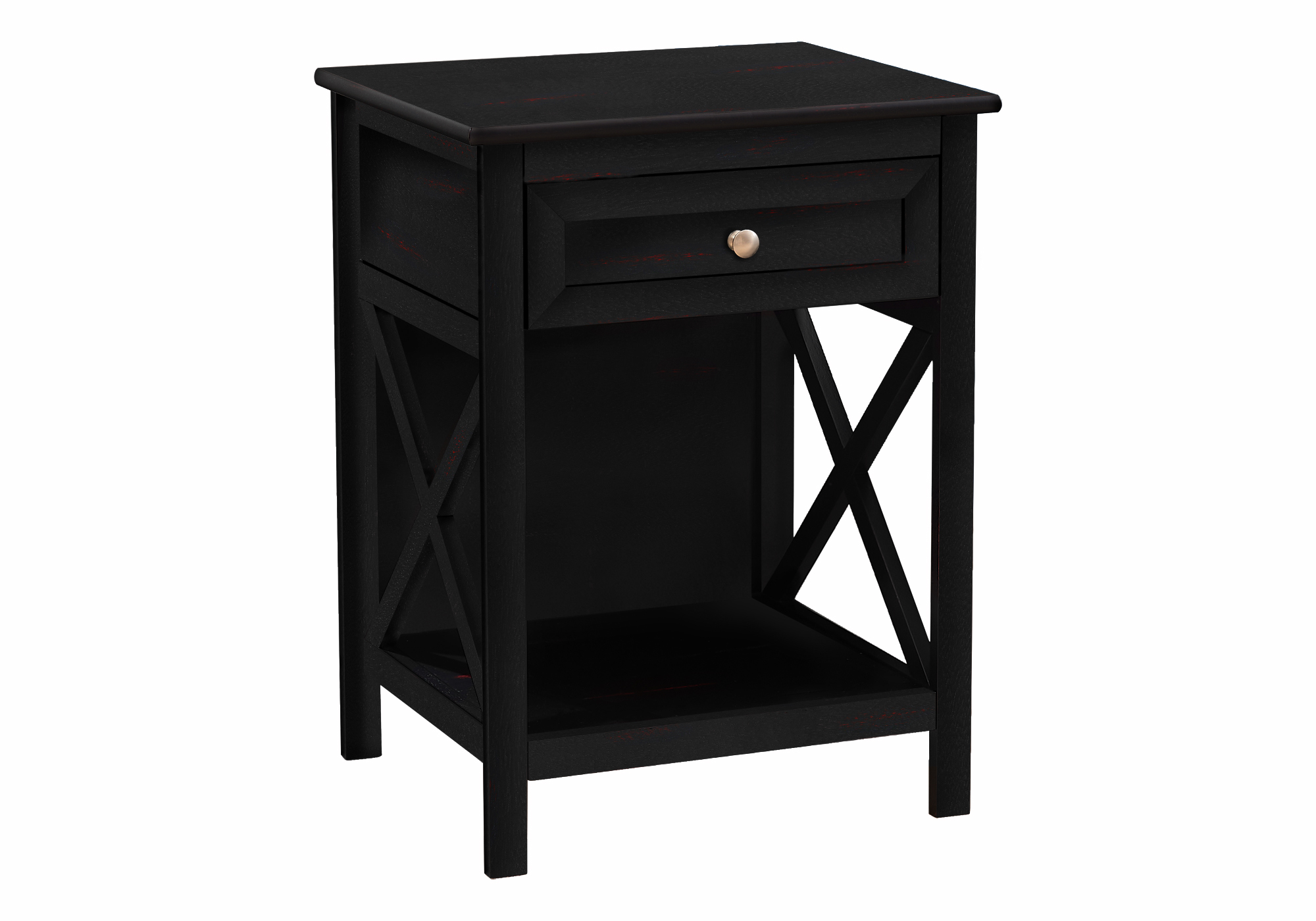 ACCENT TABLE - 25"H / BLACK VENEER END TABLE