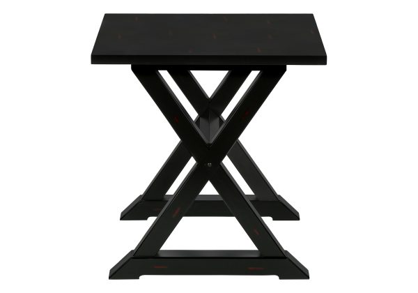 ACCENT TABLE - 24"H / BLACK VENEER END TABLE