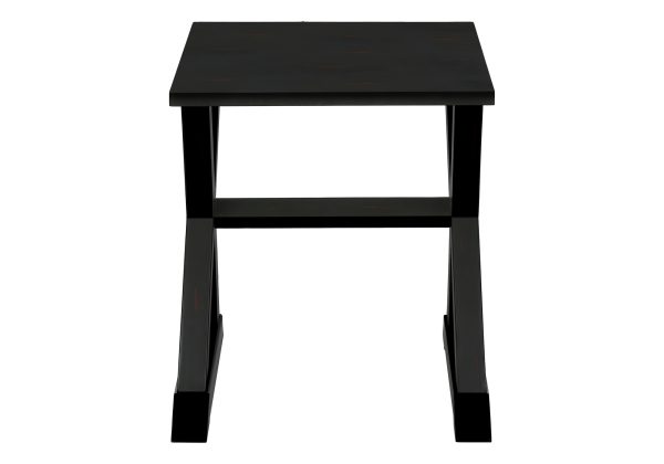 ACCENT TABLE - 24"H / BLACK VENEER END TABLE