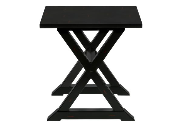 ACCENT TABLE - 24"H / BLACK VENEER END TABLE