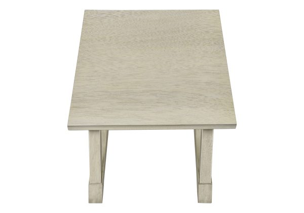 ACCENT TABLE - 24"H / ANTIQUE WHITE VENEER END TABLE
