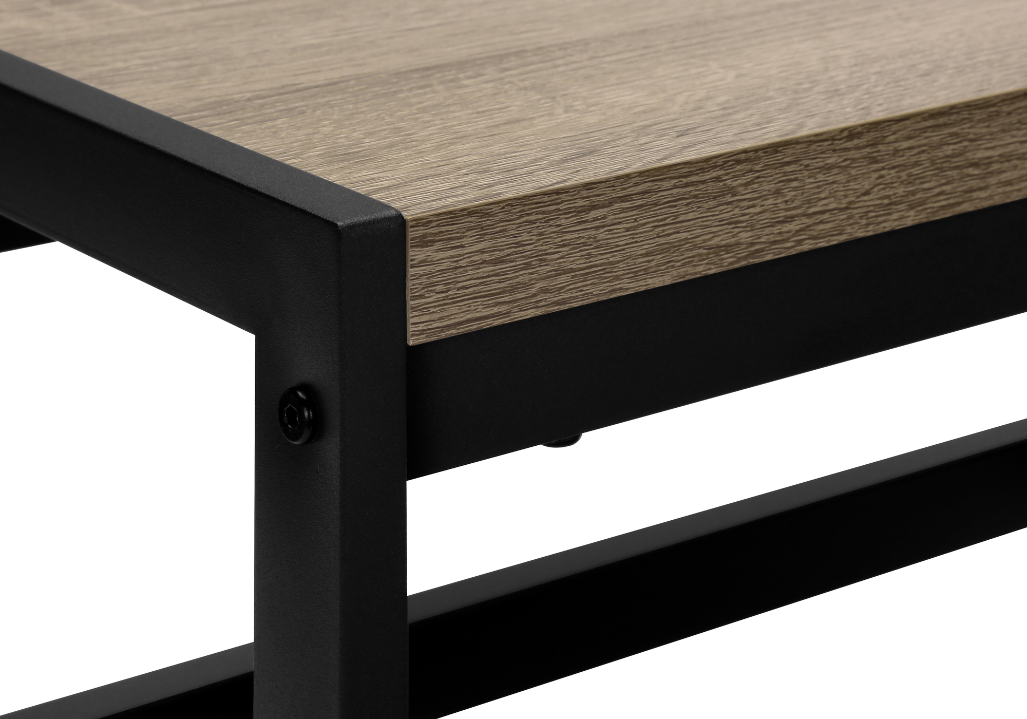 LADDER - 2 STEP STOOL / DARK TAUPE / BLACK METAL