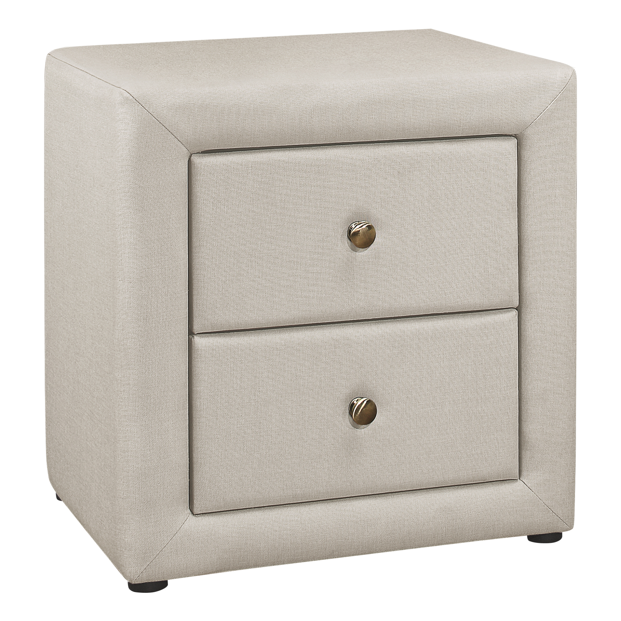 NIGHTSTAND - 21"H / BEIGE LINEN