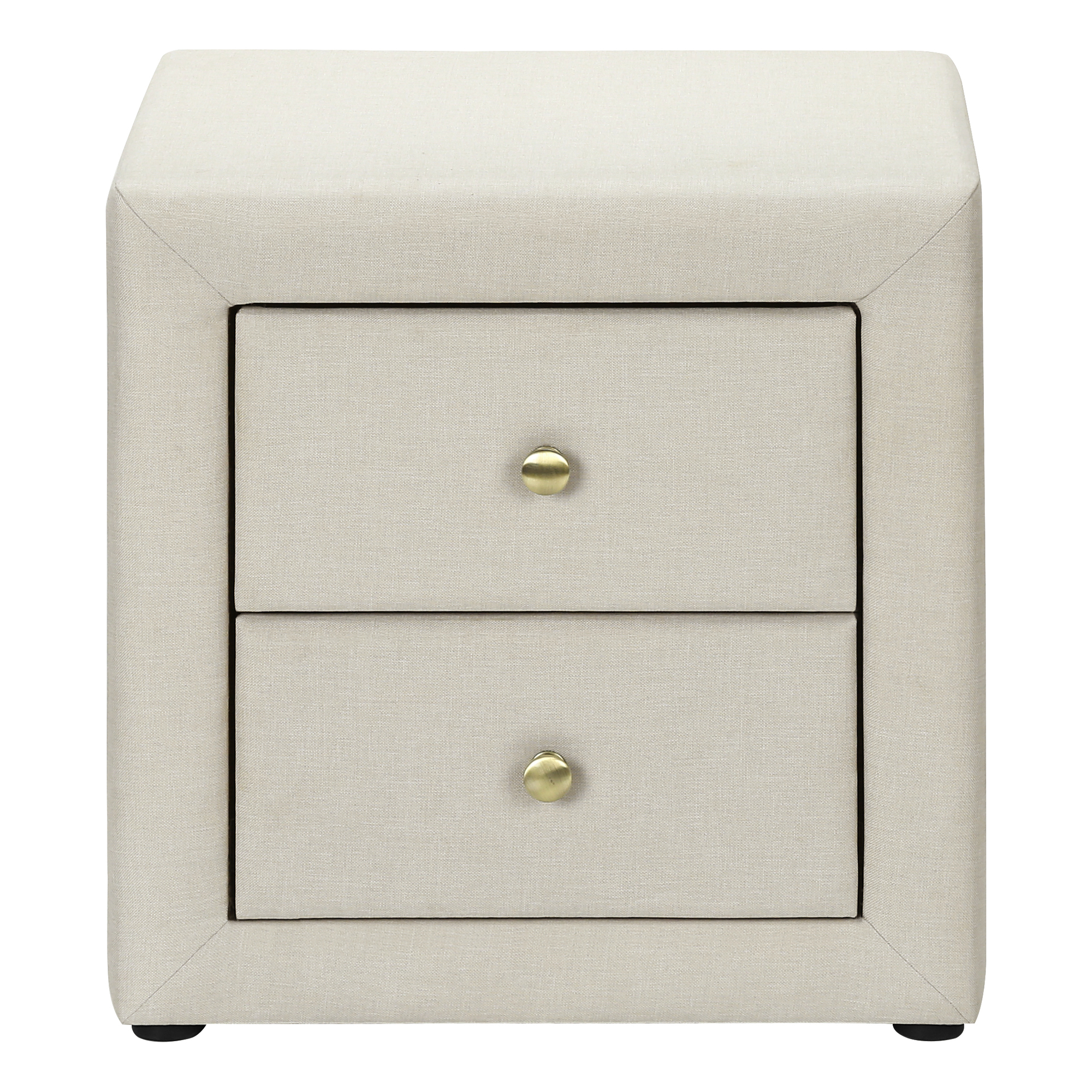 NIGHTSTAND - 21"H / BEIGE LINEN