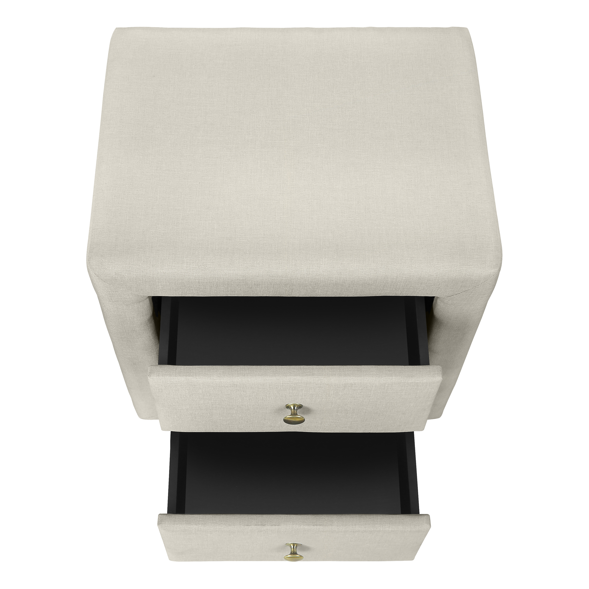 NIGHTSTAND - 21"H / BEIGE LINEN