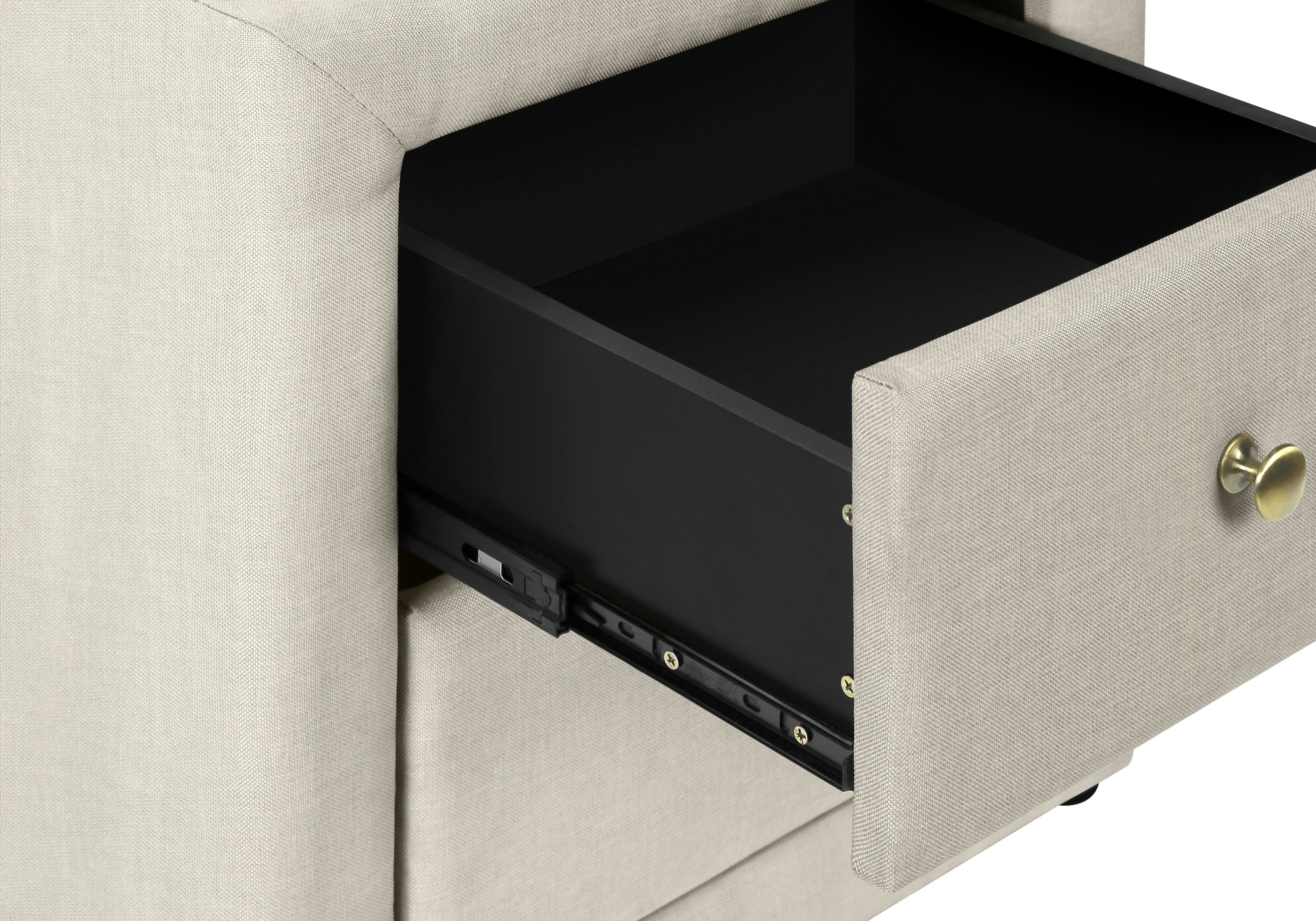 NIGHTSTAND - 21"H / BEIGE LINEN