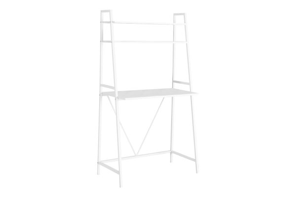 COMPUTER DESK - 32"L / WHITE TOP / WHITE METAL