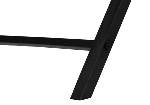 COMPUTER DESK - 55"L / WHITE TOP / BLACK METAL CORNER