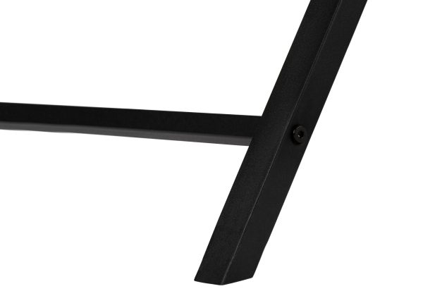 COMPUTER DESK - 55"L / GREY TOP / BLACK METAL CORNER