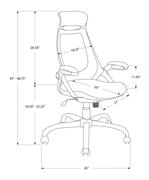 OFFICE CHAIR - BLACK MESH / CHROME HIGH-BACK EXECUTIVE
