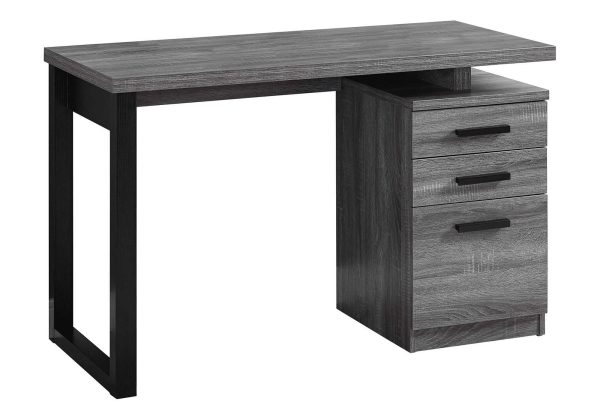COMPUTER DESK - 48"L / GREY-BLACK LEFT OR RIGHT FACING