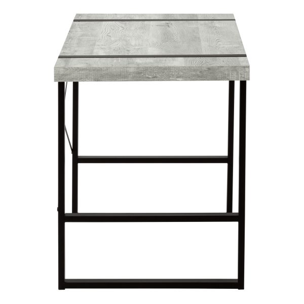 COMPUTER DESK - 48"L / GREY RECLAIMED WOOD / BLACK METAL