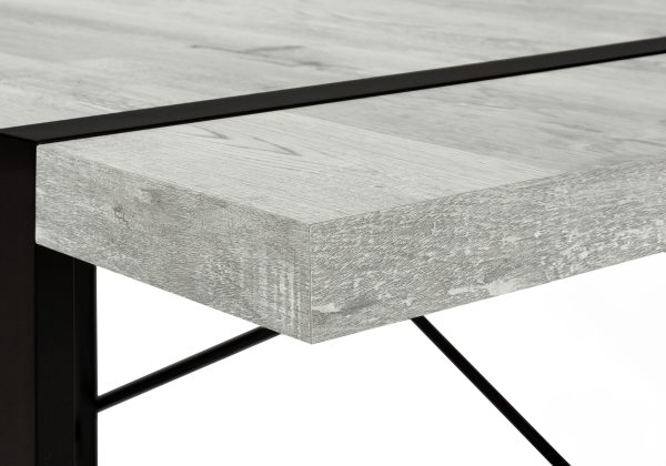 COMPUTER DESK - 48"L / GREY RECLAIMED WOOD / BLACK METAL