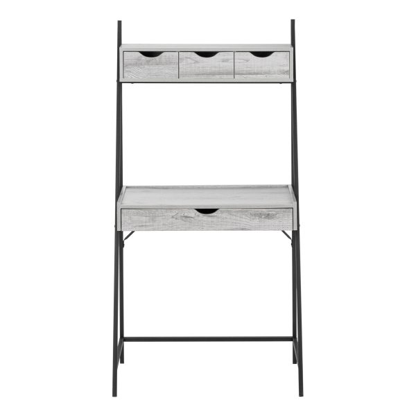 COMPUTER DESK - 32"L / GREY / BLACK METAL