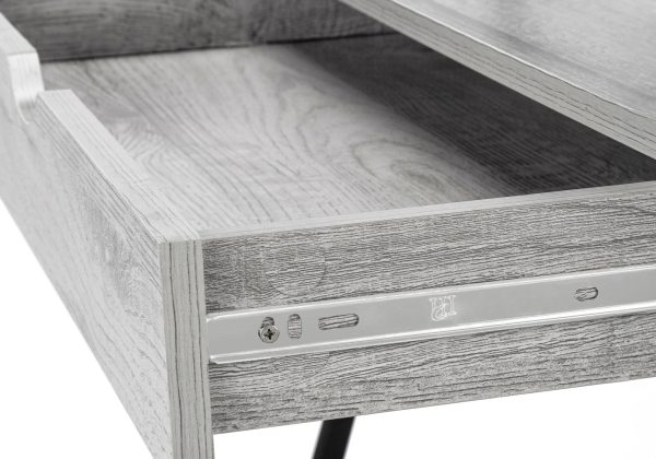 COMPUTER DESK - 32"L / GREY / BLACK METAL