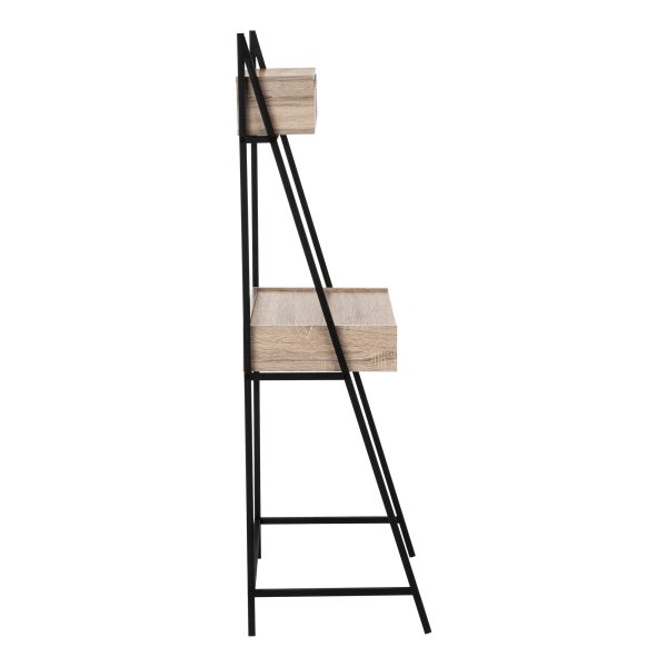 COMPUTER DESK - 32"L / DARK TAUPE / BLACK METAL