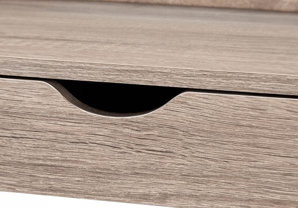 COMPUTER DESK - 32"L / DARK TAUPE / BLACK METAL