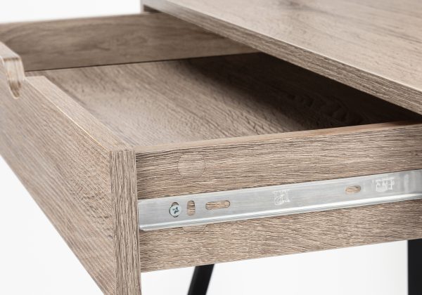 COMPUTER DESK - 32"L / DARK TAUPE / BLACK METAL
