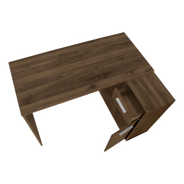 COMPUTER DESK - 46"L / DARK WALNUT / STORAGE CABINET