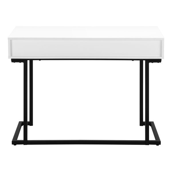COMPUTER DESK - 42"L / WHITE / BLACK METAL