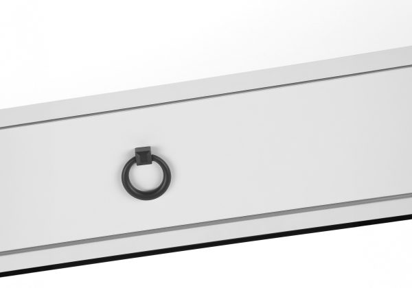 COMPUTER DESK - 42"L / WHITE / BLACK METAL