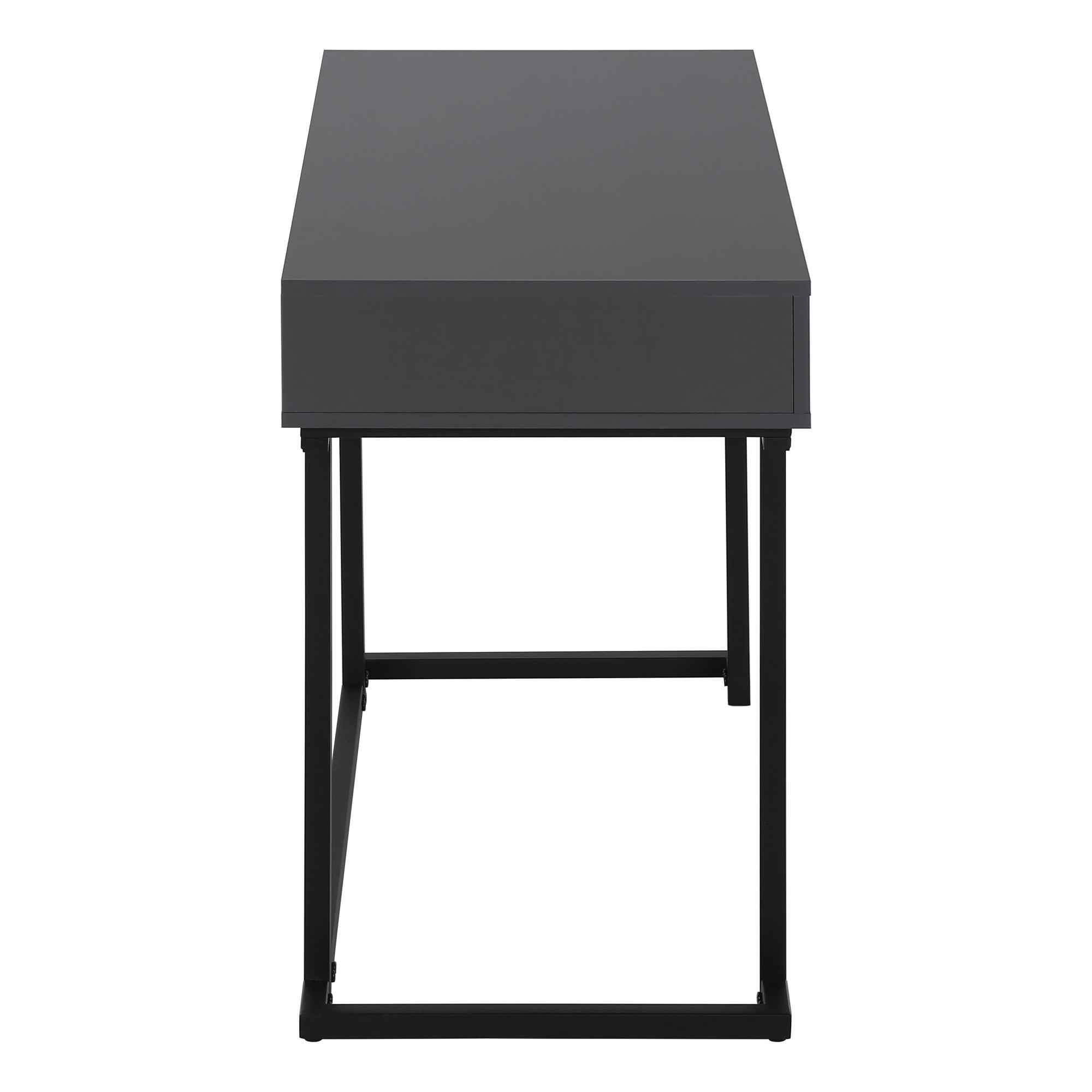 COMPUTER DESK - 42"L / MODERN GREY / BLACK METAL