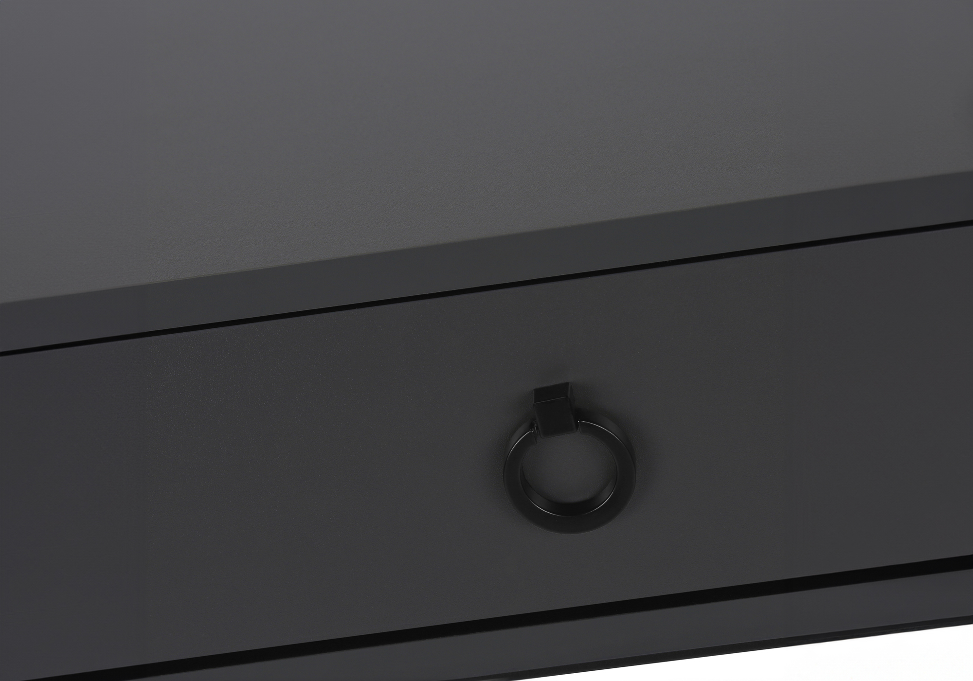 COMPUTER DESK - 42"L / MODERN GREY / BLACK METAL