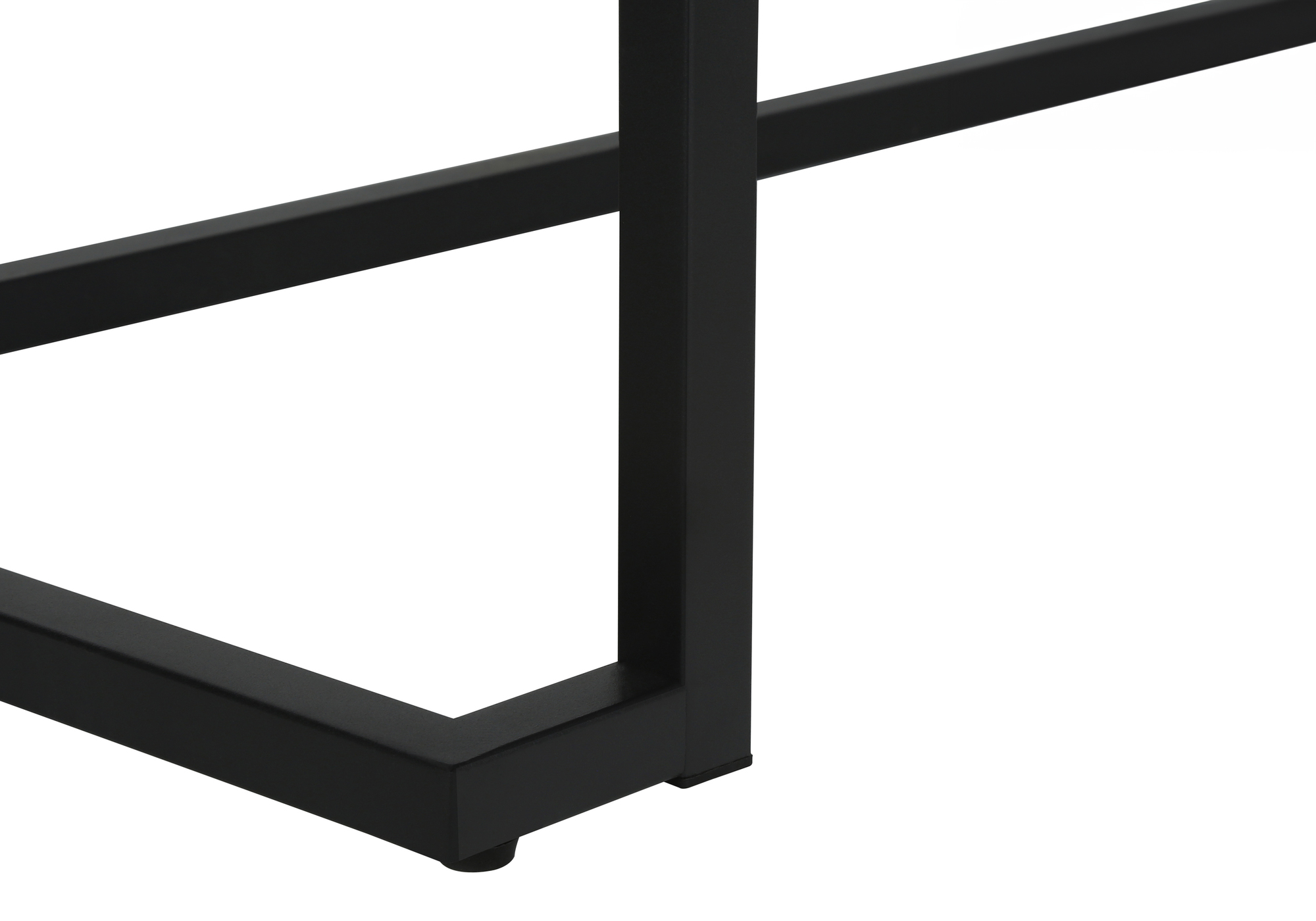 COMPUTER DESK - 42"L / MODERN GREY / BLACK METAL