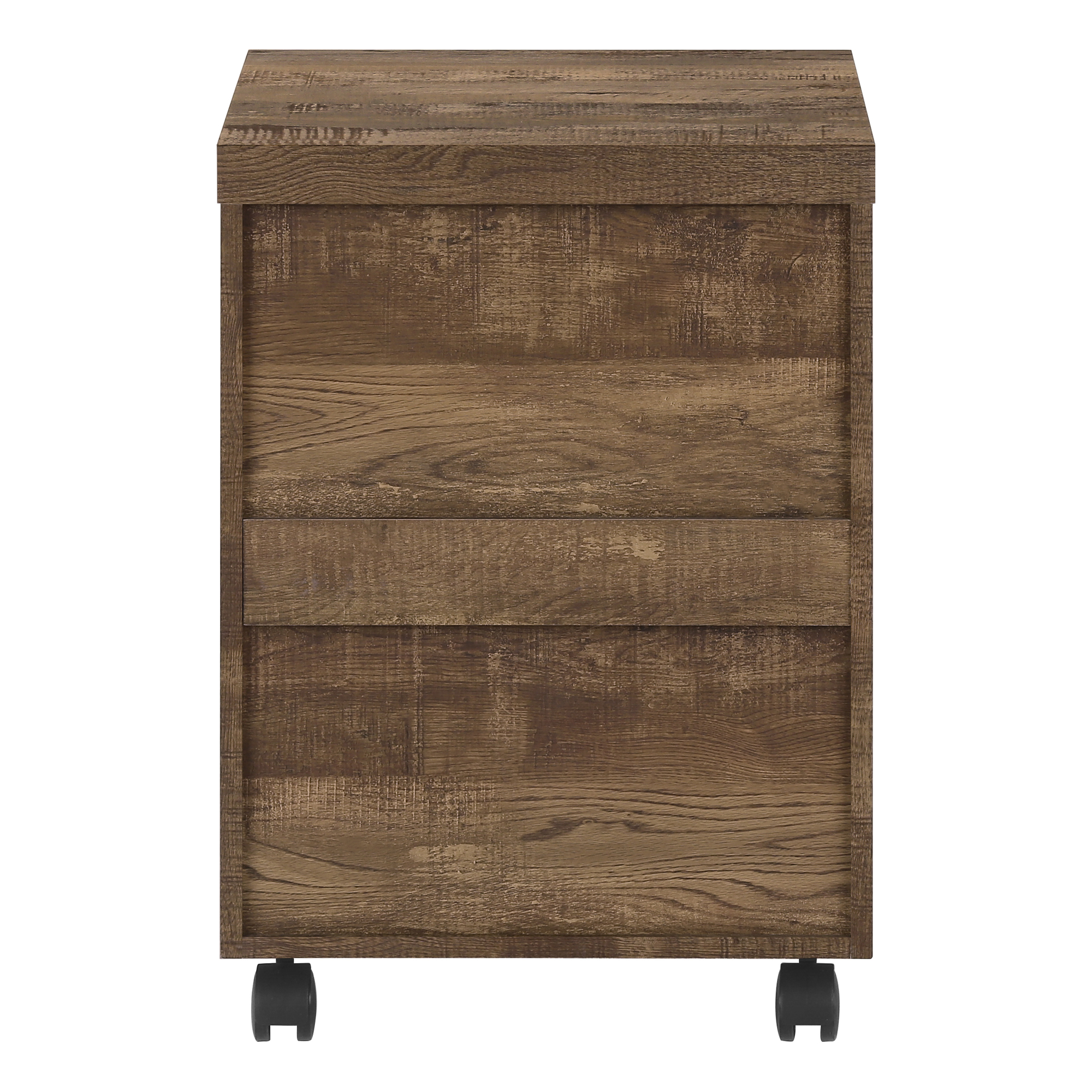 FILING CABINET - 3 DRAWER / BROWN RECLAIMED WOOD/ CASTORS