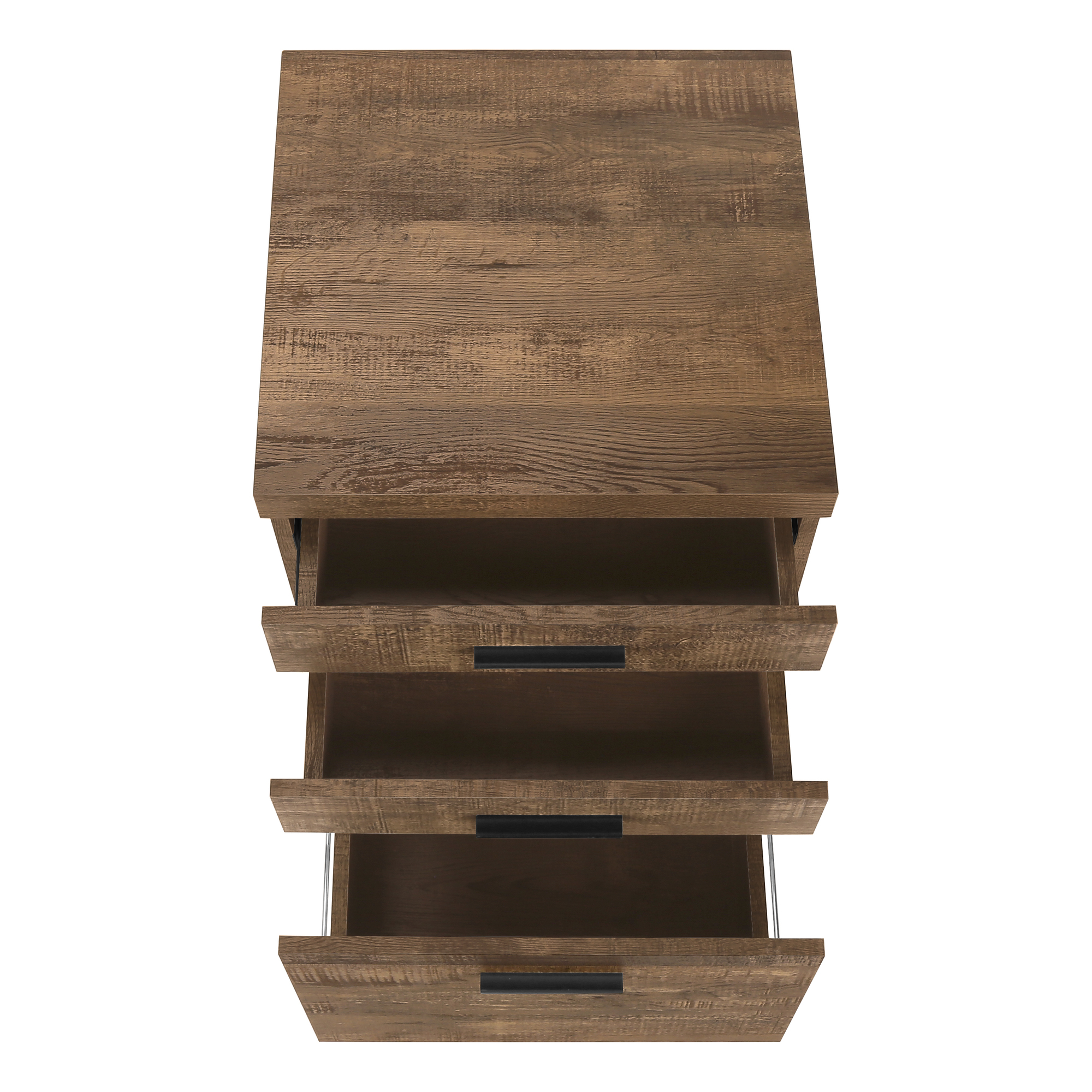 FILING CABINET - 3 DRAWER / BROWN RECLAIMED WOOD/ CASTORS