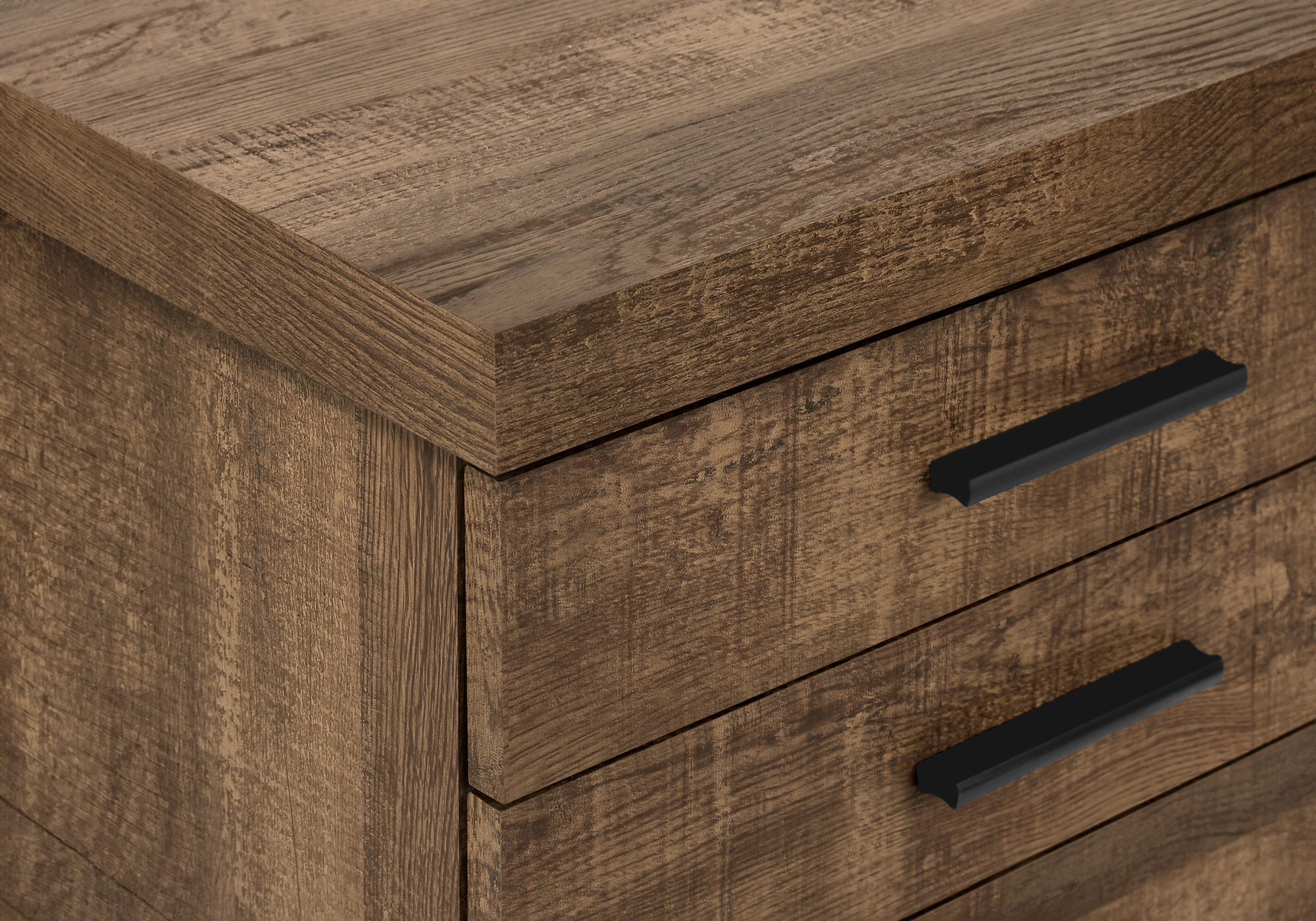 FILING CABINET - 3 DRAWER / BROWN RECLAIMED WOOD/ CASTORS