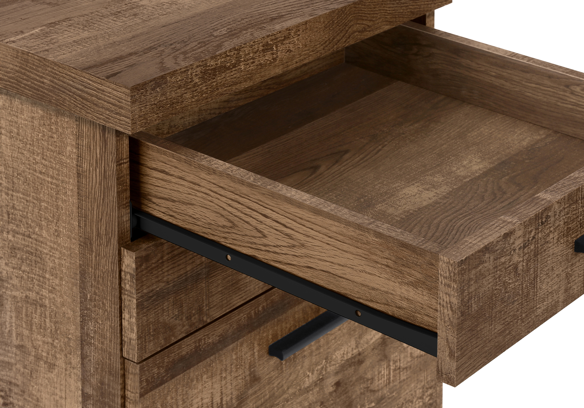 FILING CABINET - 3 DRAWER / BROWN RECLAIMED WOOD/ CASTORS