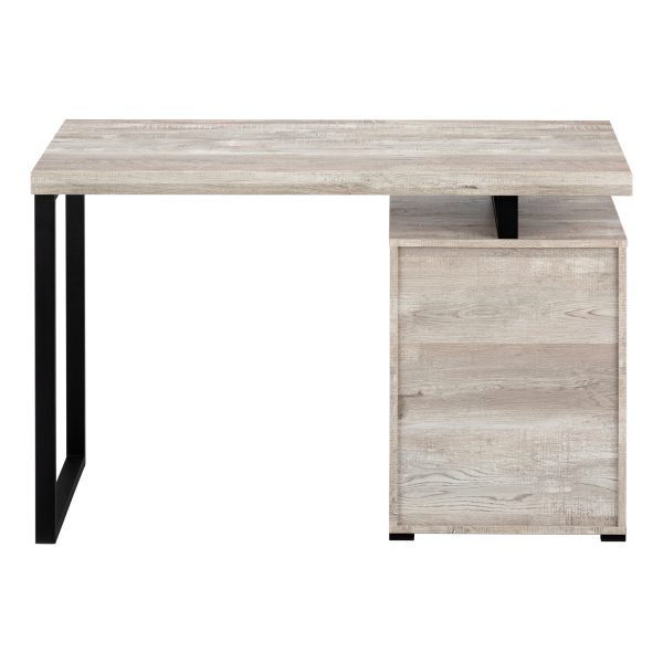 COMPUTER DESK - 48"L / TAUPE RECLAIMED WOOD / BLACK METAL