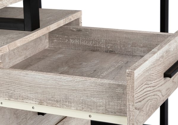COMPUTER DESK - 48"L / TAUPE RECLAIMED WOOD / BLACK METAL