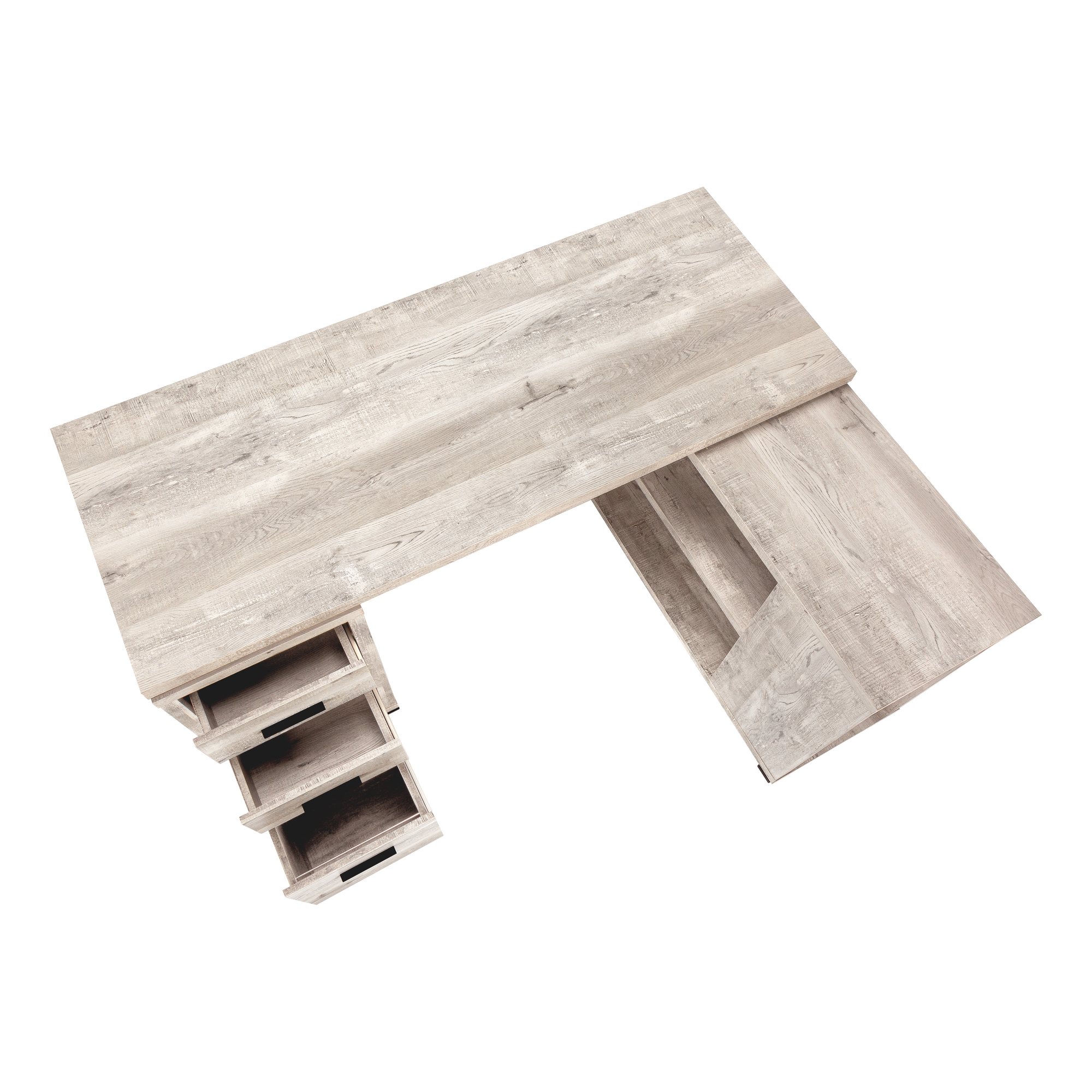 COMPUTER DESK - TAUPE RECLAIMED WOOD L/R FACING CORNER