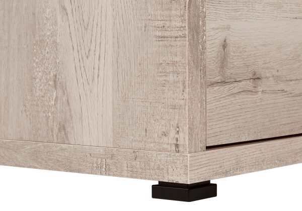 COMPUTER DESK - TAUPE RECLAIMED WOOD L/R FACING CORNER
