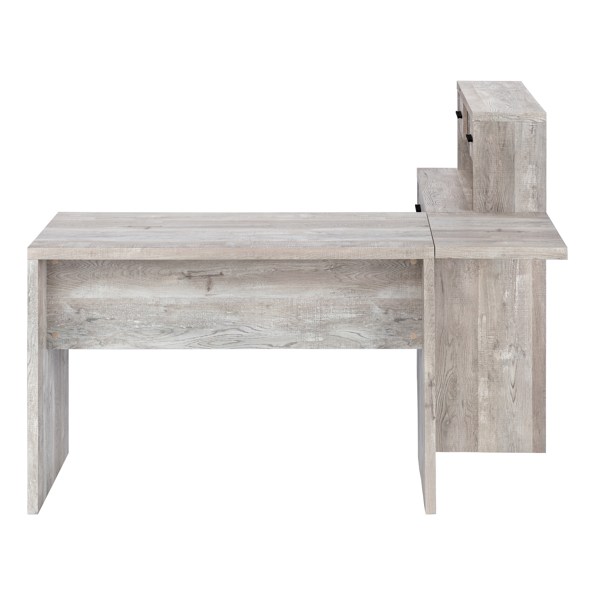 COMPUTER DESK - TAUPE RECLAIMED WOOD L/R FACING CORNER