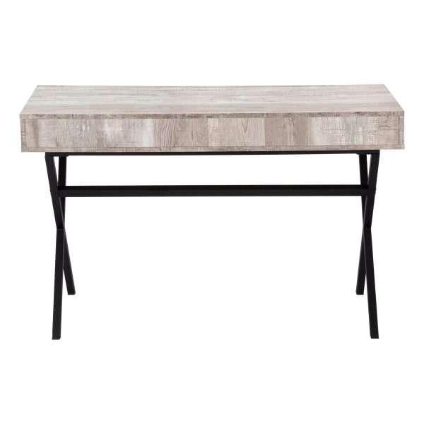 COMPUTER DESK - 48"L / TAUPE RECLAIMED WOOD / BLACK METAL