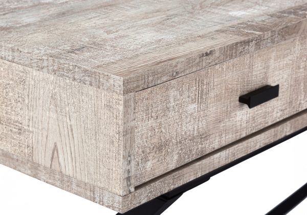 COMPUTER DESK - 48"L / TAUPE RECLAIMED WOOD / BLACK METAL