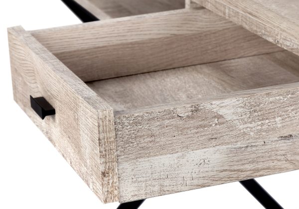 COMPUTER DESK - 48"L / TAUPE RECLAIMED WOOD / BLACK METAL