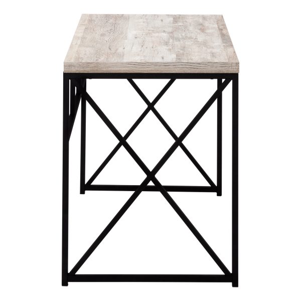 COMPUTER DESK - 48"L / TAUPE RECLAIMED WOOD / BLACK METAL