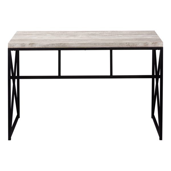 COMPUTER DESK - 48"L / TAUPE RECLAIMED WOOD / BLACK METAL