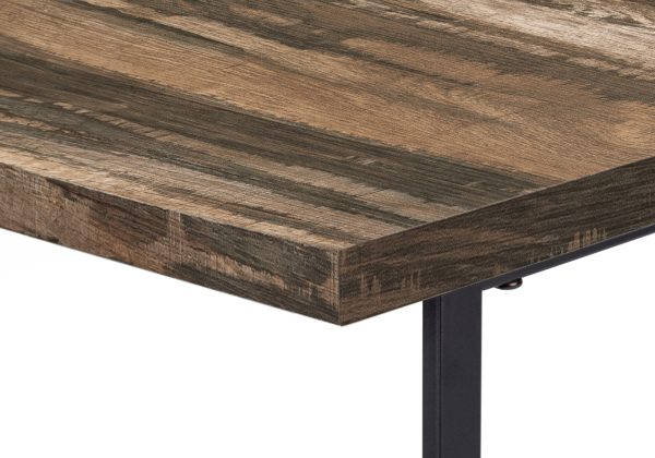 COMPUTER DESK - 48"L / BROWN RECLAIMED WOOD / BLACK METAL