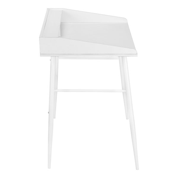 COMPUTER DESK - 48"L / WHITE / WHITE METAL